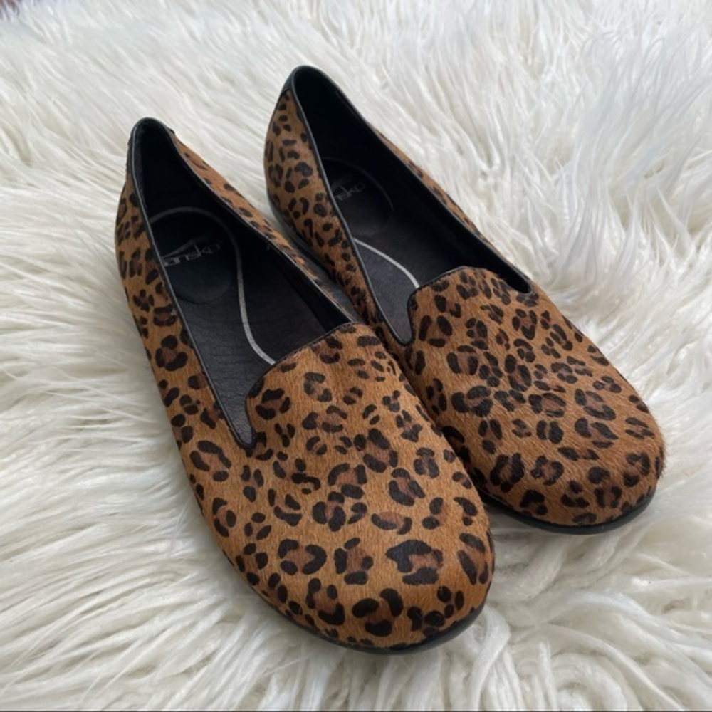 Dansko Olivia Calf Hair Loafers Clogs career‎ comfort size 40